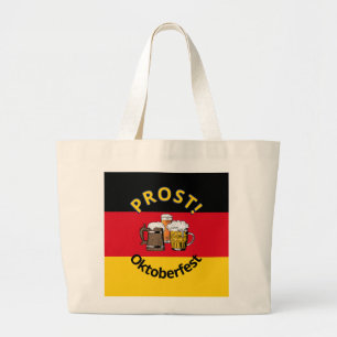 Grand Tote Bag German Flag OKTOBERFEST Prost Cartoon Beers