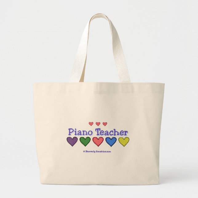 Grand Tote Bag GH de professeur de piano (Devant)