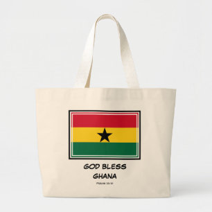 Grand Tote Bag GHANA FLAG Dieu béni Patriotique Ghana