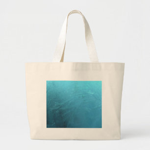 Grand Tote Bag Glaces Water Ice Blue Frost Chic Winter métallc