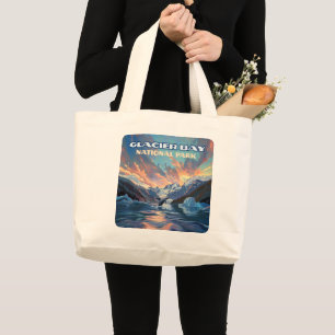 Grand Tote Bag Glacier Bay National Park Alaska Whale Vintage