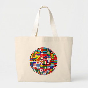 Grand Tote Bag Globe de drapeau
