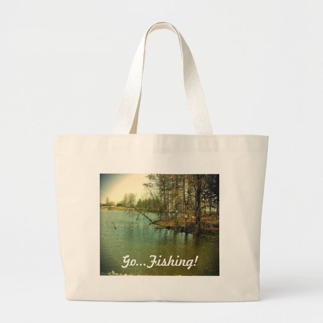 Grand Tote Bag Go Fishing (Devant)