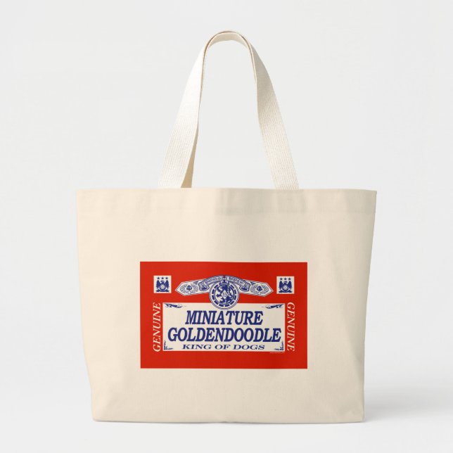 Grand Tote Bag Goldendoodle miniature (Devant)