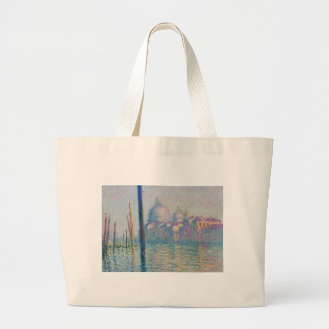 Grand Tote Bag Grand Canal Monet Venise Italie Peinture classique (Devant)