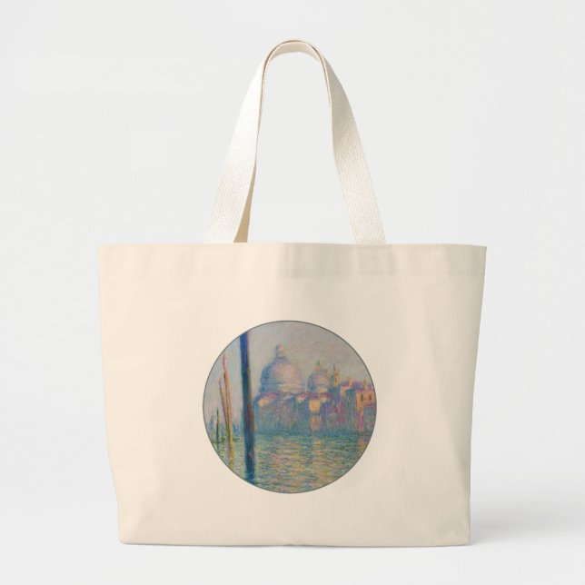 Grand Tote Bag Grand Canal Monet Venise Italie Peinture classique (Devant)