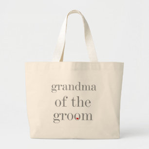 Grand Tote Bag Grand-maman grise des textes de marié