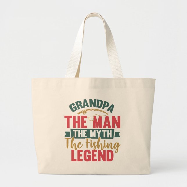 Grand Tote Bag Grand-Père - L'Homme, Le Mythe, La Légende De La P (Devant)