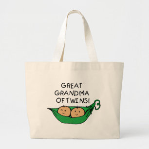 Grand Tote Bag Grande grand-maman de cosse de jumeaux