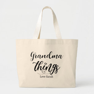 Grand Tote Bag Grandma Thèmes Cadeau personnalisé de petits-enfan