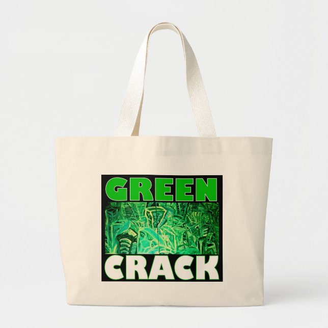 GRAND TOTE BAG GREEN CRACK (Devant)