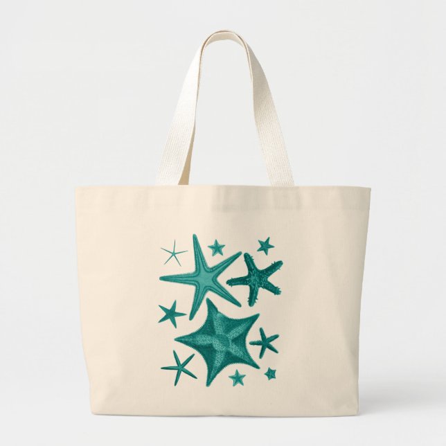 Grand Tote Bag Green Starfish Collection 2 (Devant)