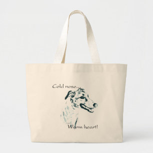 Grand Tote Bag Greyhound Froid Nez Coeur Chaud