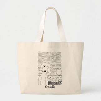 Grand Tote Bag Griffonnage d'or sur l'éléphant Fourre-tout de