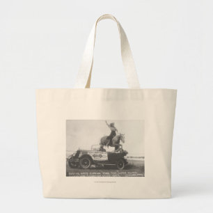 Grand Tote Bag Gris mignon sautant son cheval