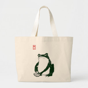 Grand Tote Bag Grumpy Grenouille japonaise crapaud 19ème siècle
