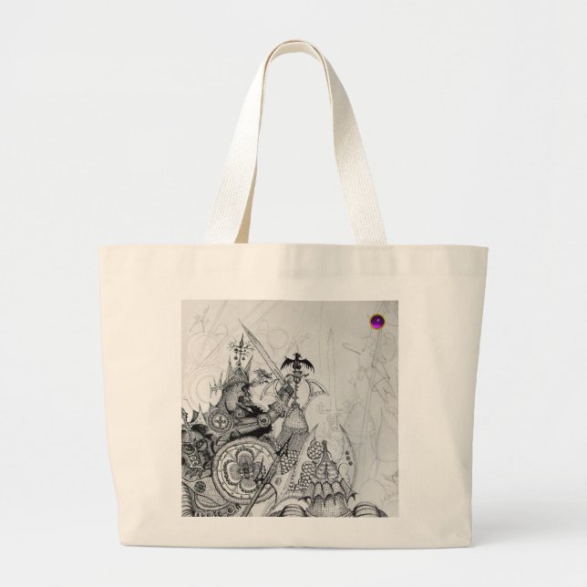 Grand Tote Bag GUERRIERS GOTHIQUES, Chevaliers barbares, Imaginai (Devant)