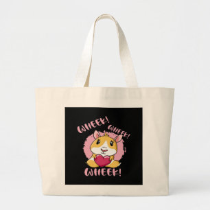Grand Tote Bag Guinée Coeur de cochon Wheek Bébé mignon Amateur