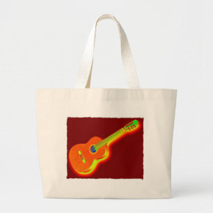 Grand Tote Bag Guitare classique d'art de bruit
