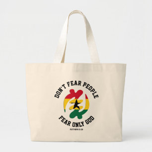 Grand Tote Bag Gye Nyame Adinkra CRAINTE SEULEMENT DIEU Christian