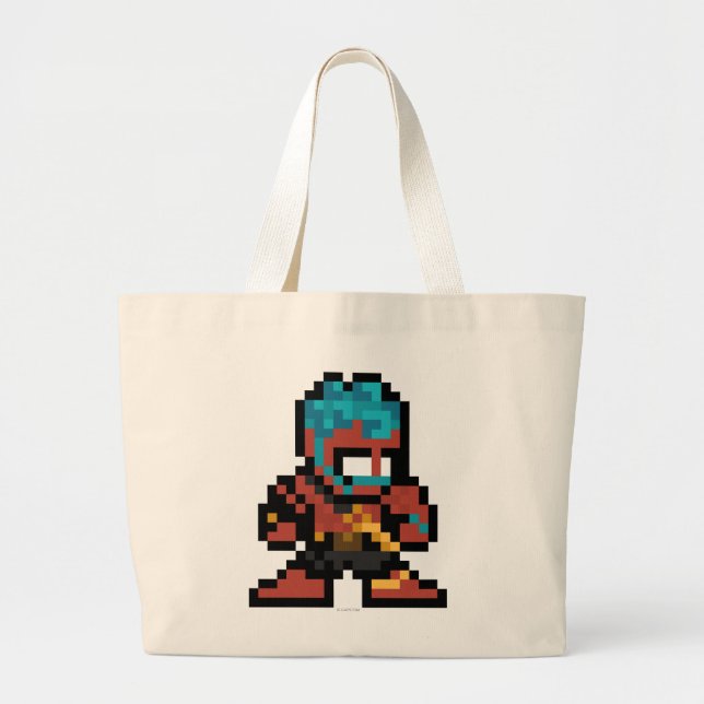 Grand Tote Bag Hakan à 8 bits (Devant)