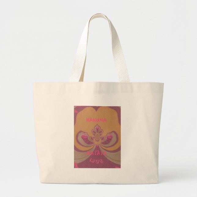 Grand Tote Bag Hakuna Matata Joyeux Noël joli coeur design (Devant)