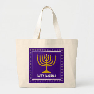 Grand Tote Bag HANUKKAH Star David Menorah