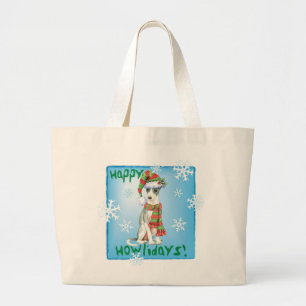 Grand Tote Bag Happy Howlidays Italien Greyhound
