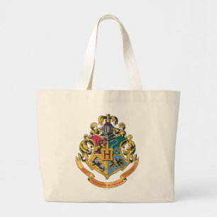 Grand Tote Bag Harry Potter Blason de Poudlard - Couleurs