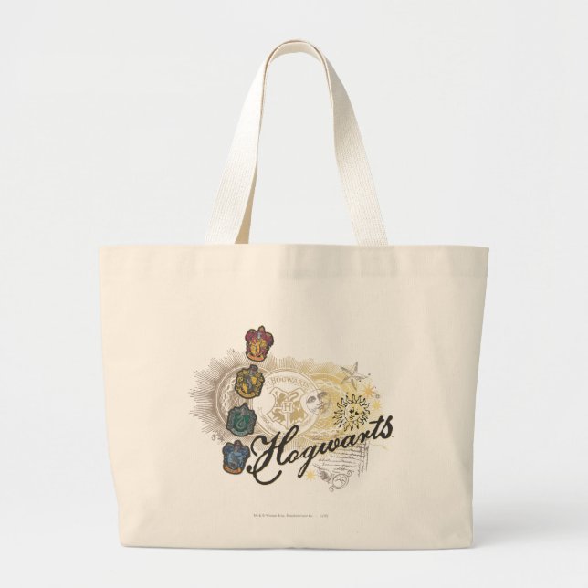 Grand Tote Bag Harry Potter | Maisons de Hogwarts - Couleur compl (Devant)