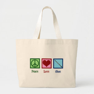 Grand Tote Bag Hautbois d'amour de paix