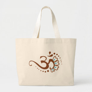 Grand Tote Bag Henné floral OM
