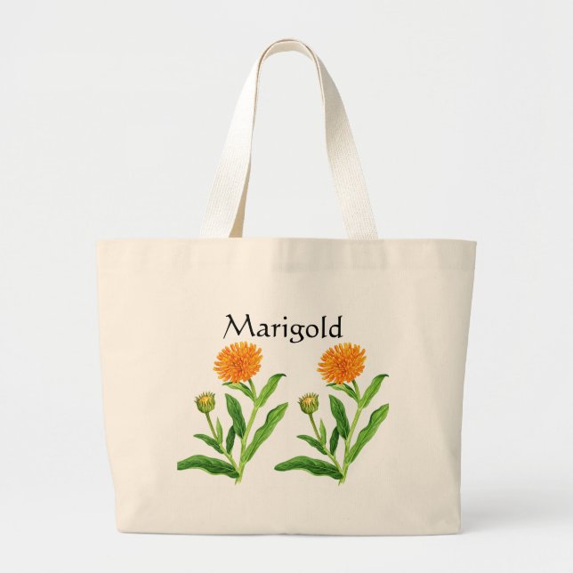Grand Tote Bag Herb Garden Series - Marigold (Devant)