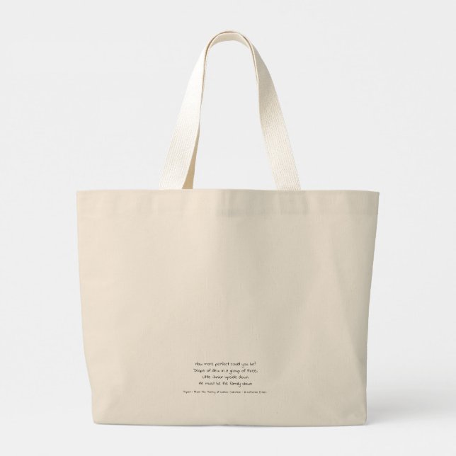 Grand Tote Bag Herbe verte avec Dew Méditation nature paisible La (Dos)