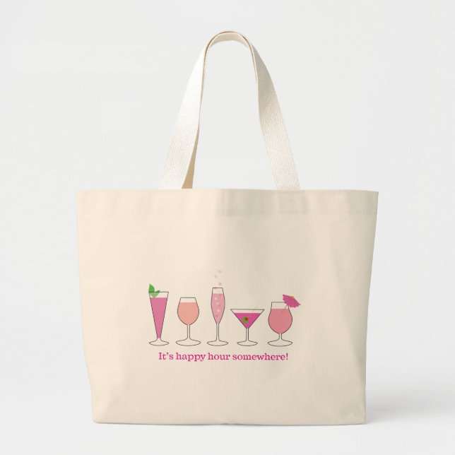 Grand Tote Bag heure heureuse (Devant)