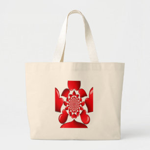Grand Tote Bag Heureux Saint Valentin Big Red Hearts