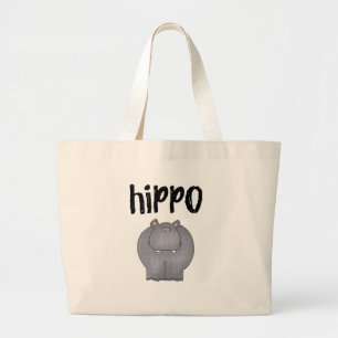 Grand Tote Bag Hippopotame gris