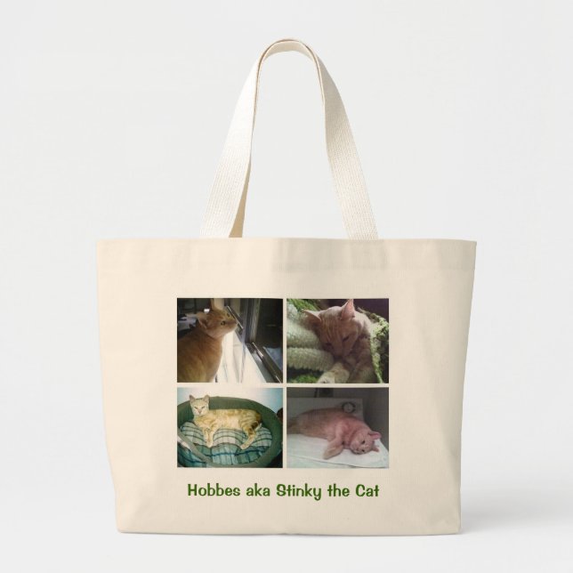 Grand Tote Bag Hobbes aka Stinky le chat (Devant)