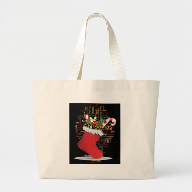 Grand Tote Bag HoHo ! Merry Christmas TOXITS et Happy New Year (Devant)