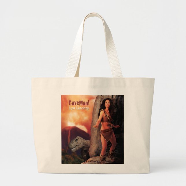 Grand Tote Bag Homme des cavernes de Lyn Liechty ! Fourre-tout (Devant)