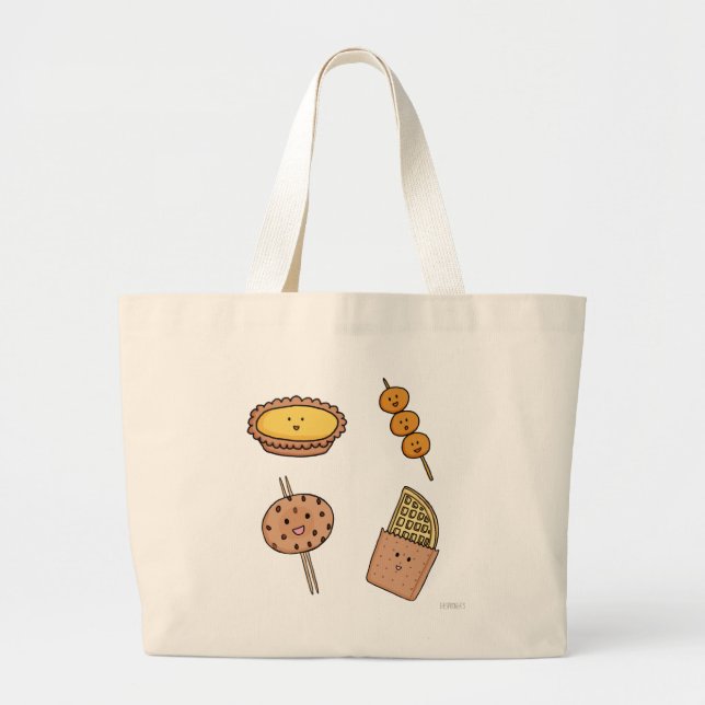 Grand Tote Bag Hong Kong Street Food (Devant)