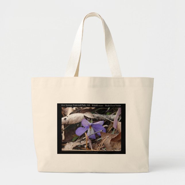 Grand Tote Bag Hot Springs National Park, AR Wild Violets Cadeaux (Devant)