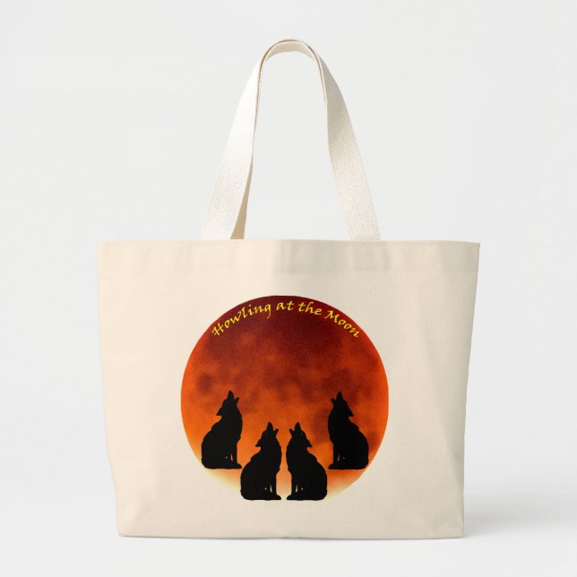 Grand Tote Bag Howling at the Moon (Devant)
