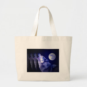 Grand Tote Bag Howling Wolf