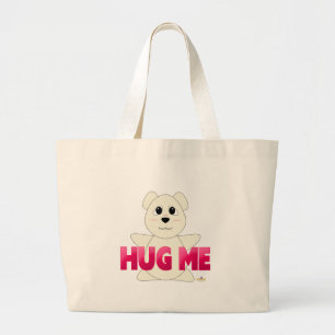 Grand Tote Bag Huggable Ours Polaire Rose Me serrer