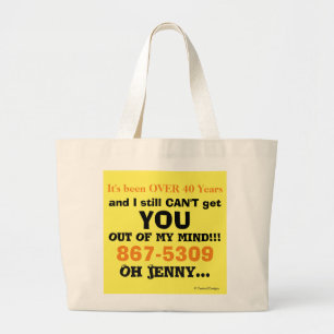Grand Tote Bag Humoristique Retro 80's Yellow Orange