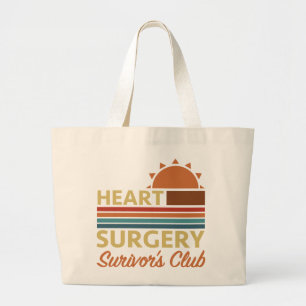 Grand Tote Bag Humour de récupération de chirurgie cardiaque
