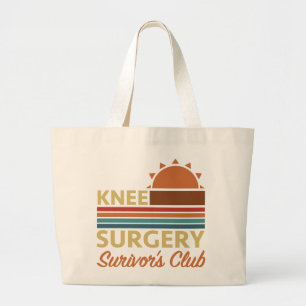 Grand Tote Bag Humour de récupération de chirurgie du genou