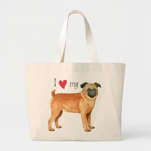 Grand Tote Bag I Love my Petit Brabancon