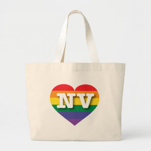 Grand Tote Bag I Love Nevada Rainbow Heart